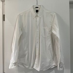 J. Crew - button down dress shirt - large white slim fit
